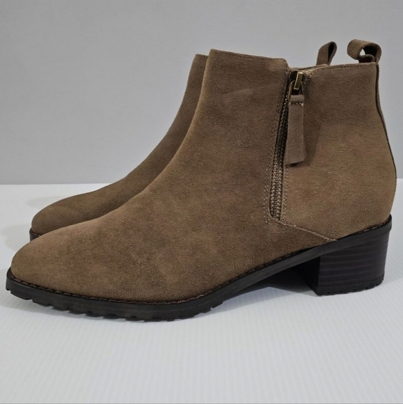 Blondo Samara Waterproof Ankle Bootie Shoe Dark Taupe Brown Suede Size 9.5 - Picture 1 of 12